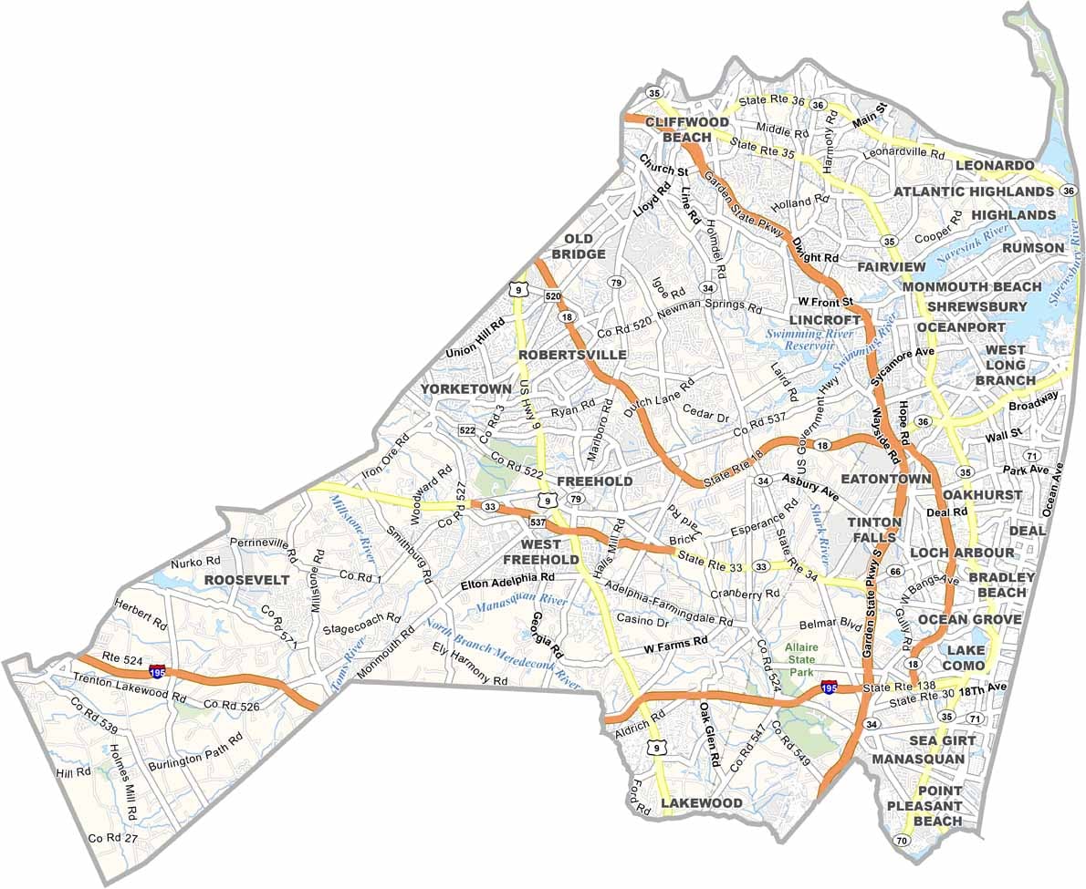 GroB Limousine Service Areas — New Jersey